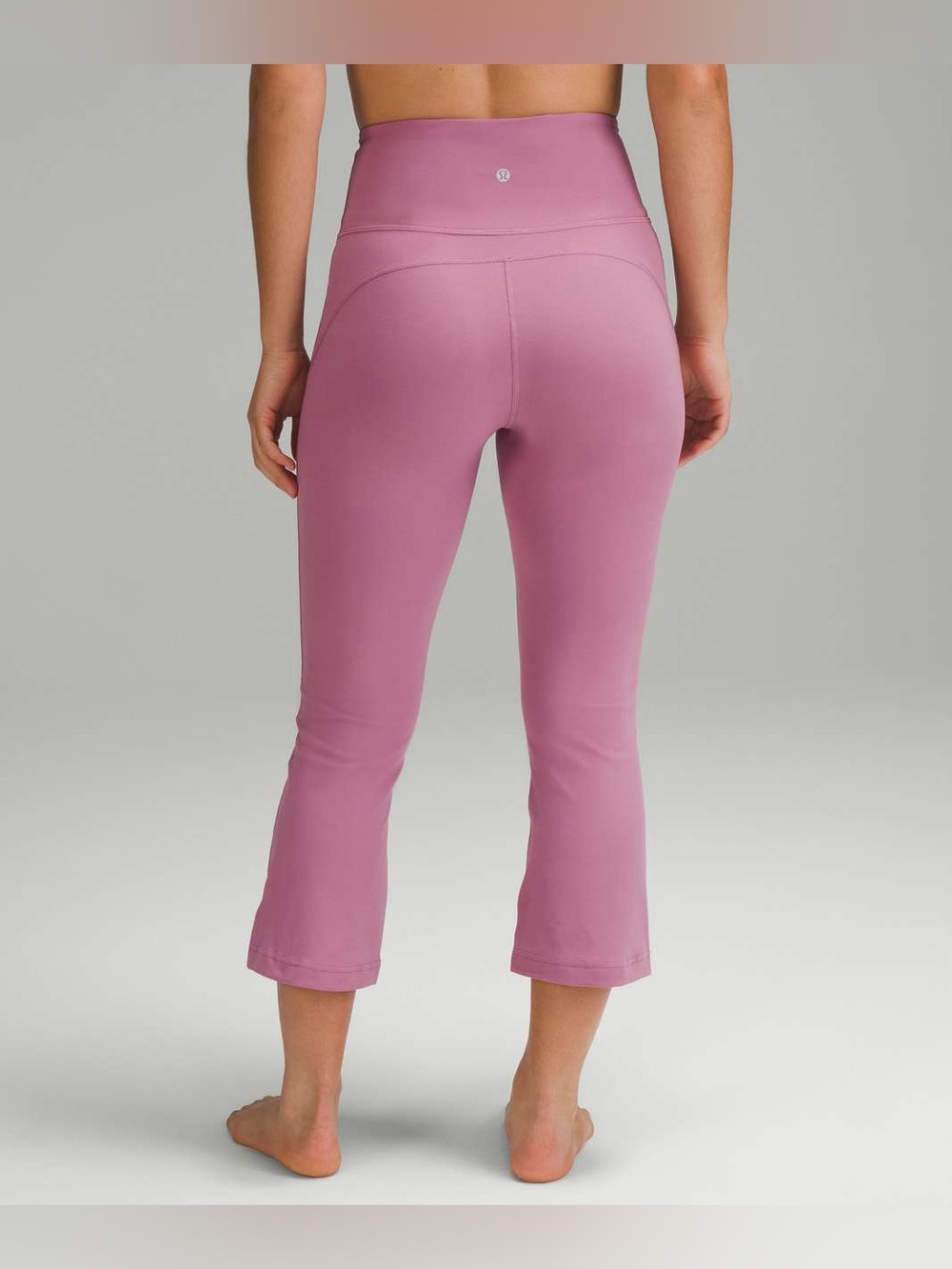 Lululemon Groove Super-High-Rise Crop 23" Nulu Velvet Dust Pink Womens 8 Legging